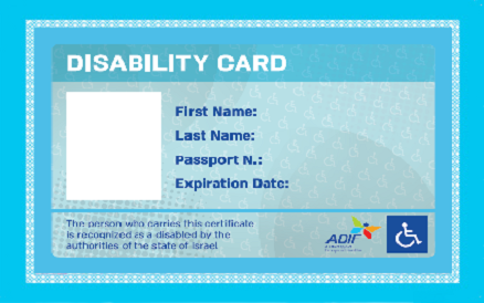 disability card front